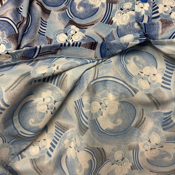 70s DEADSTOCK Psychedelic Op Art Dagger Collar Shirt - Picture 9 of 9